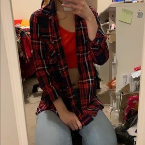 Red plaid shirt